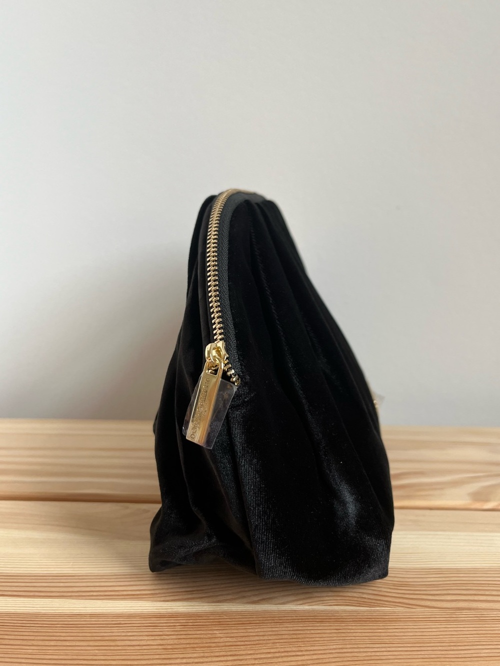 Dolce & Gabbana Beauty Black Velvet Cosmetic Case with Gold Plaque - Picture 2 of 3